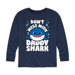 Boys' - Baby Shark - Don't Mess With Dadday Shark Long Sleeve Graphic T-Shirt - 1 of 4