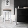 FONTOI 2PCS 360° Swivel Bar Stools, 26" Counter Height Stools with Upholstered Seat, White, 17.5"*26.25"*17.5" - 4 of 4