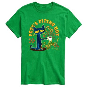 Men's - Pete the Cat - Piping Hot Coffee Short Sleeve Graphic T-Shirt - 1 of 4
