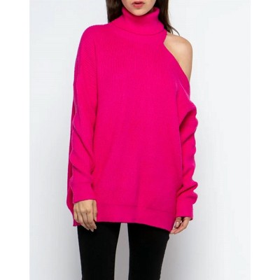 Women's SHOULDER-BARING TURTLENECK SWEATER - &merci