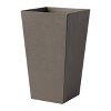 Bloem 20" Tall Finley Square Resin Planter with Optional Knockout Drainage - 4 of 4