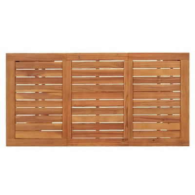 Acacia Wood Outdoor Bar Table with Oil Finish, 47.2" x 23.6" x 41.3"