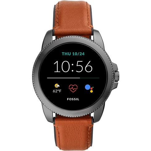 Fossil Mens Gen 5e 44mm Stainless Steel Touchscreen Smartwatch - Brown :  Target