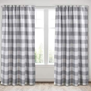 Camden Plaid Lined Curtain Panel with Rod Pocket - Levtex Home