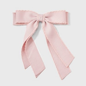 Girls' Ribbon Bow Barrette - Cat & Jack™ Pink - 1 of 3