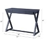 NicBex Home Office Desks 42" Desk with Storage Office Home Desks Writing Table with 1 Drawer and Cross Metal Legs for Study - 2 of 4