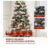 6ft/7.5ft Pre-Lit Tiered Flocked Christmas Tree With Remote Control, Featuring Pre-Decorated Flocked Hinged Design - 4 of 4