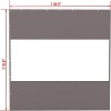 Maggift Decorative Objects Outdoor Clear Curtain, Waterproof, UV-Resistant, with Rustproof Grommets for Pergola, Graden, Gray, 118.9"*118.9"*1" - 2 of 4