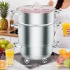 Winado 3-Tier 11QT Stainless Steel Juice Steamer Pot With Glass Lid And Handle - 3 of 4
