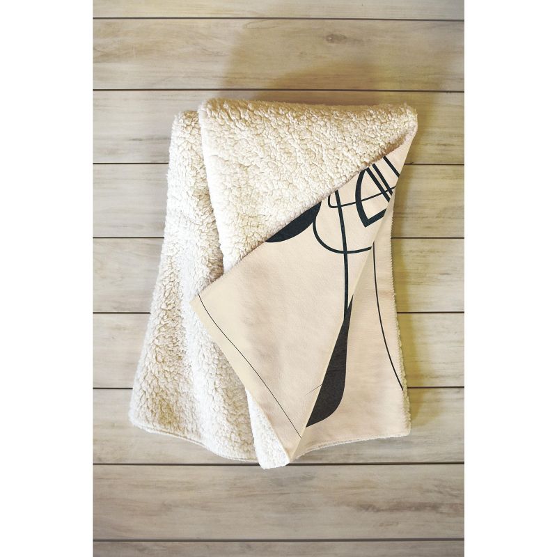 Nadja Abstract Line Art VIII Fleece Throw Blanket - Deny Designs, 2 of 3