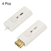 Unique Bargains Portable Retractable Double-sided Head Design Brass Wire Bristle with Clip Golf Club Brushes 4 Pcs White - 3 of 4
