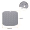 Unique Bargains Silicone Heat Resistant Non-slip Flexible Trivet 6.9 Inch Light Gray 2 Pcs - 2 of 3