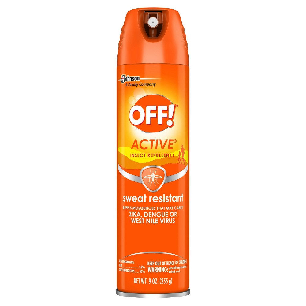 OFF! Active Insect Repellent I, Long-lasting Sweat Resistant Bug Spray, 9 oz