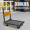 NAYSAYE Foldable Platform Dolly Heavy Duty Flatbed Cart with Swivel Wheels and Anti Slip Plate for Loading and Storage, Yellow, 28.74"*18.5"*32.68" - 3 of 4