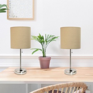 Creekwood Home Contemporary Bedside Table Lamp with Power Outlet - 1 of 4