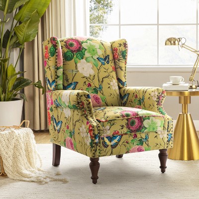 Theodor Armchair with Spindle Legs for Living Room and Bedroom Club Chair | ARTFUL LIVING DESIGN