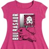 Girls' - Pokémon - Bulbasaur Anime Battle- Youth Girls Fit And Flare Dress Fit & Flair Cap Sleeve Dress - 2 of 3