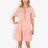 Anna-Kaci Women's Ruffle Sleeve Tiered Dress With Button And Tassel Detail for Casual Looks - 4 of 4