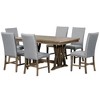 ChicFurnit Dining Sets Wood Table Set with Extendable Leaf and Upholstered Chairs for Kitchen Dining Room, Gray, 40.16"*19.69"*12.6" - 2 of 4