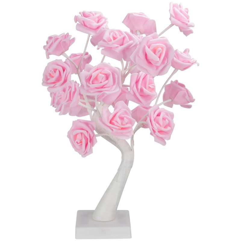 Northlight 17" LED Lighted Pink Rose Flower Tabletop Tree, 1 of 7