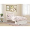 AFI Furnishings Warren Platform Bed TXL with Foot Drawer WH - 4 of 4