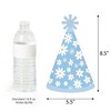 Big Dot of Happiness Blue Daisy Flowers - Cone Happy Birthday Party Hats for Kids and Adults - Set of 8 (Standard Size) - 3 of 4
