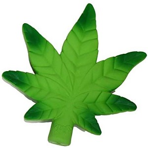 Multipet Latex Hemp Leaf Shaped Squeaky Dog Toy, 6 Inches (Assorted Green Color, 1 Pack) - 1 of 1