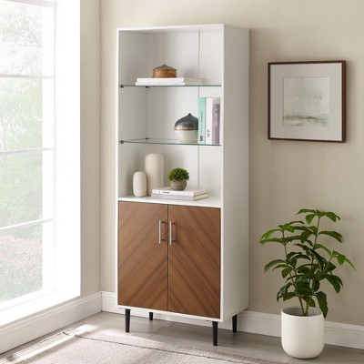 68" 3 Shelf Bookcase Hutch Style Bookmatch Vertical - Saracina Home