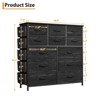 12-Drawer Fabric Dresser, Chest of Drawers with Wood Top & Metal Frame, Space-Saving Storage Organizer for Bedroom, Closet, Small Spaces - 3 of 4