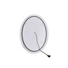 CWI Lighting Agostino Oval Matte White LED 22 in. Mirror From our Agostino Collection - 4 of 4