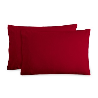 Dark red best sale pillow cases