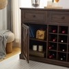 NicBex Wine Bar Cabinet for Liquor and Glasses Farmhouse Kitchen Coffee Bar Cabinet with 2 Drawers and Removable Wine Racks Storage Shelves - 2 of 4