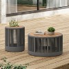 Christopher Knight Home Penley Outdoor 2 Piece Acacia Wood and Iron Table Set with Rope Accents - 2 of 4