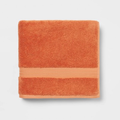 Orange discount bathroom towels