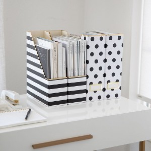 Blu Monaco Foldable Magazine File Holders - Set of 4 or 6 - Many Colors and Designs to Choose From - 1 of 4