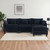 EHMKNP 3-Seat Corduroy Modular Sleeper Sectional Sofa - Comfy Upholstered with Ottoman for Living Room - 4 of 4