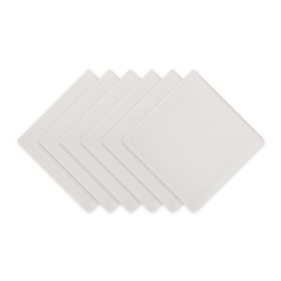 White Cotton Square Woven Napkin Set of 6