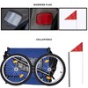 Akoasm Foldable Bicycle Trailer With Entrances Breathable Mesh Cart,Safety Flag,Reflectors And Wheels For Medium And Small Dogs-Blue+gray - 2 of 4