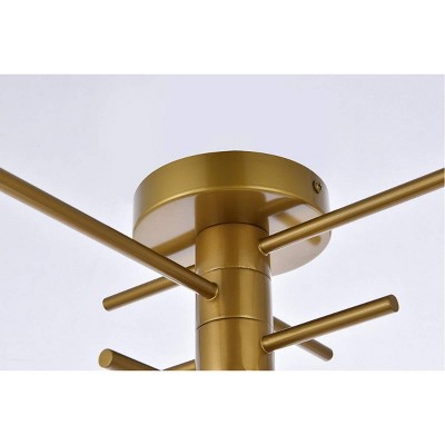 Xavier Adjustable Brass 4-Light Flush Mount Fixture