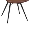 Set of 2 Sheffield Dining Chair Vintage Coffee/Black - Armen Living: Faux Leather Upholstered, Metal Frame, Armless Design - 2 of 4