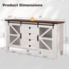 Buenhomino Farmhouse Sideboard Buffet Cabinet with Storage, 59" Kitchen Cabinet with Sliding Barn Doors and 4 Drawers - 4 of 4