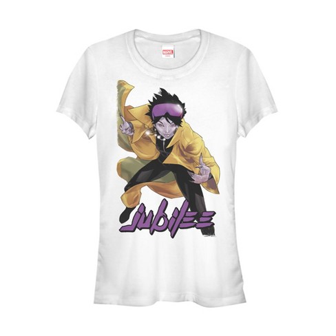 Juniors Womens Marvel X-Men Jubilee Ready T-Shirt - image 1 of 3