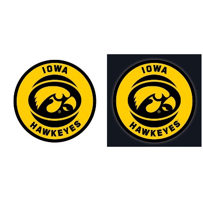 Evergreen Ultra-Thin Edgelight LED Wall Decor, Round, University of Iowa- 23 x 23 Inches Made In USA