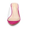 Allegra K Women's Clear Chunky Heel Slides Sandals Mules - 3 of 4