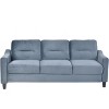CAVINAS Sofa Couch Modern Velvet Upholstered Sofa Couch with Solid Wood Legs - 2 of 4