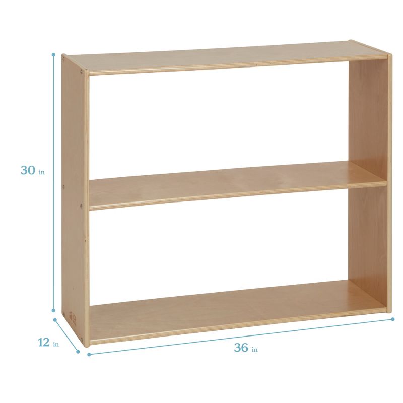 ECR4Kids Streamline 2-Shelf Storage Cabinet, 30in, Double-Sided, 2 of 10