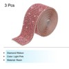 Unique Bargains Self-Adhesive DIY Crafts Decorations Crystal Rhinestone Diamond Ribbon 3 Rolls - 4 of 4