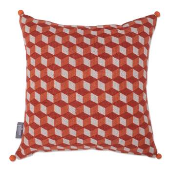 18"x18" Geometric Cubes Square Throw Pillow - Pillow Perfect