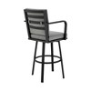 PAGED Patio Dining Chairs Aluminum Frame Swivel Outdoor Chair with Cushions for Poolside, Balcony - 3 of 4
