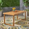 NicBex Outdoor Dining Table for 6 People Patio Rectangle Acacia Wood Table 69in x 35.5in x 29.5in - 4 of 4